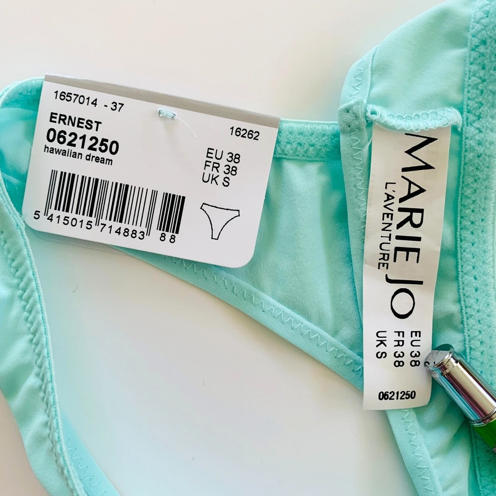 NWT Marie Jo L'Aventure Ernest Thong Panty US/UK Small FR/EU 38 Green Sporty - Picture 3 of 7